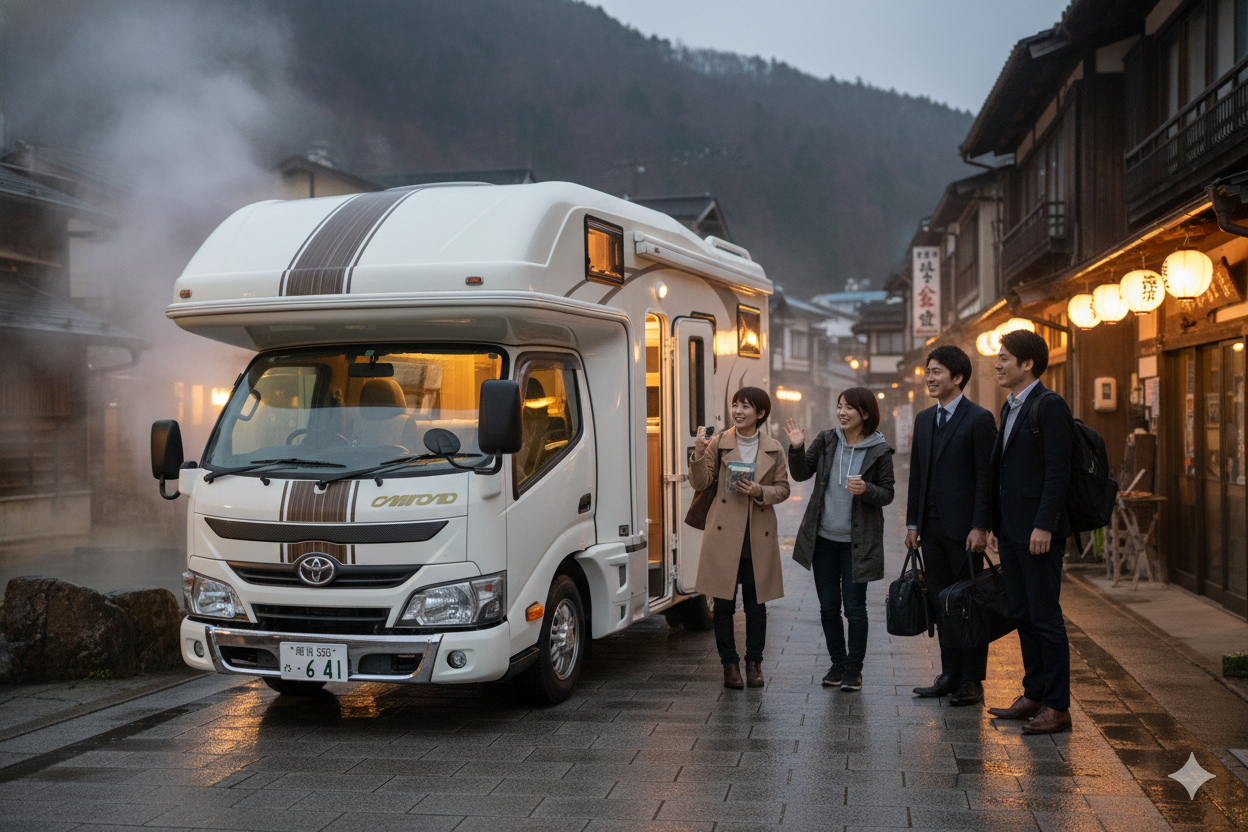 キャンカーで社員旅行